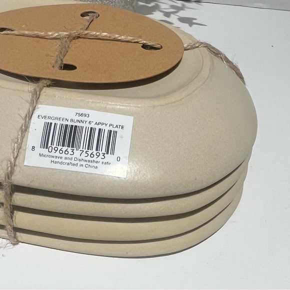 Spring Beige Multi-Color Rabbit Spring,6” Easter Dessert/Appetizer Plates NWT - Picture 14 of 14